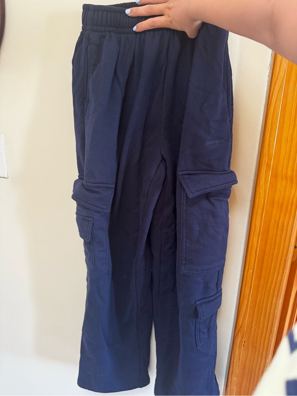 GARAGE Navy Cargo Sweatpants for Women
